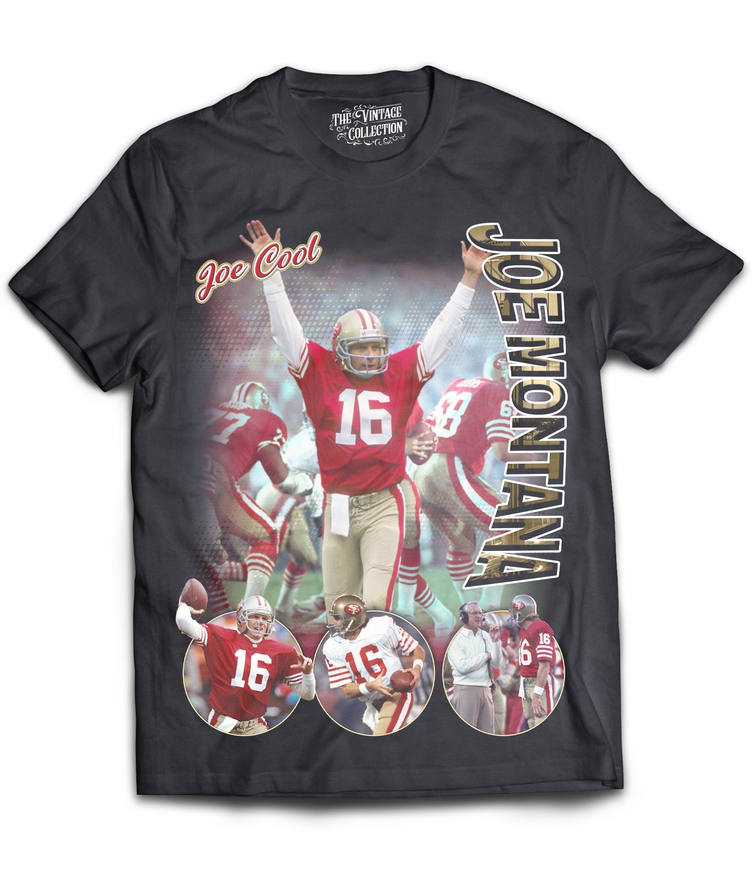 Joe Montana Tribute Shirt (Black) – The Retro Collection