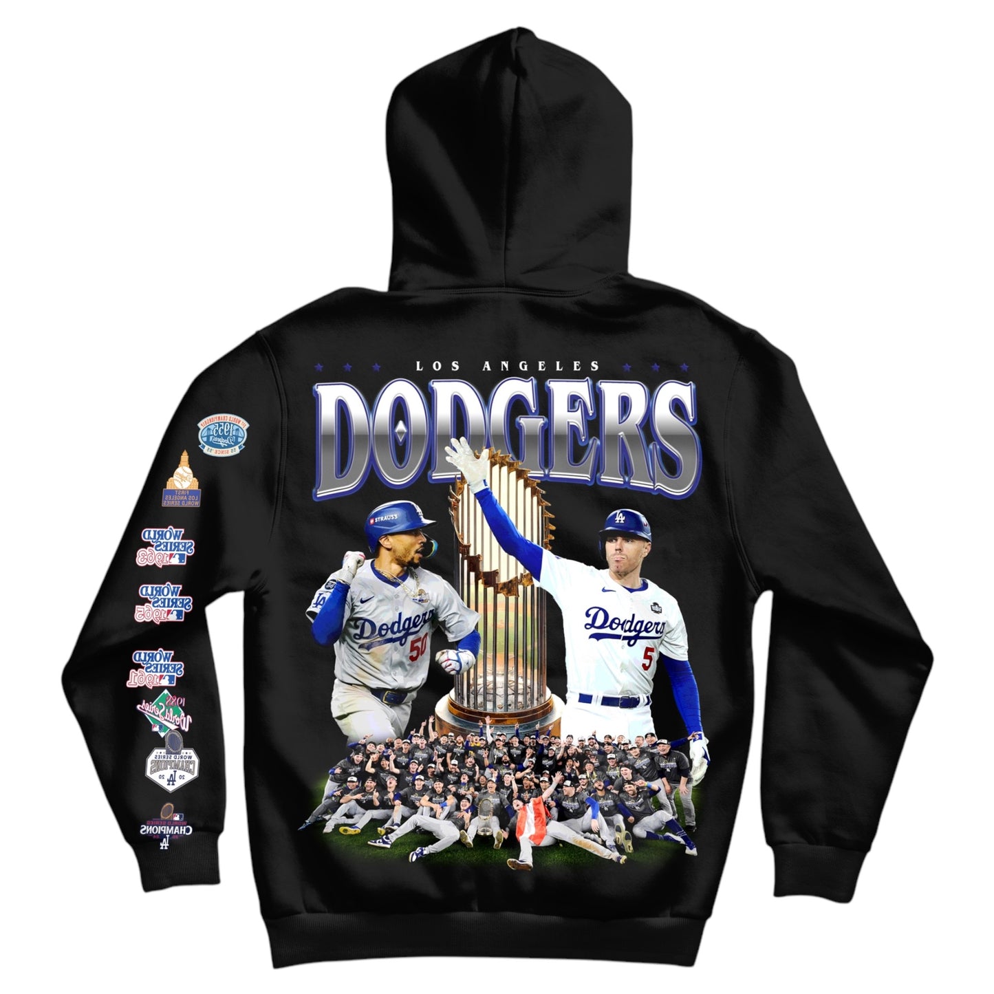 2024 Los Angeles Dodgers Tribute Hoodie: Front/Back (Black)***LIMITED