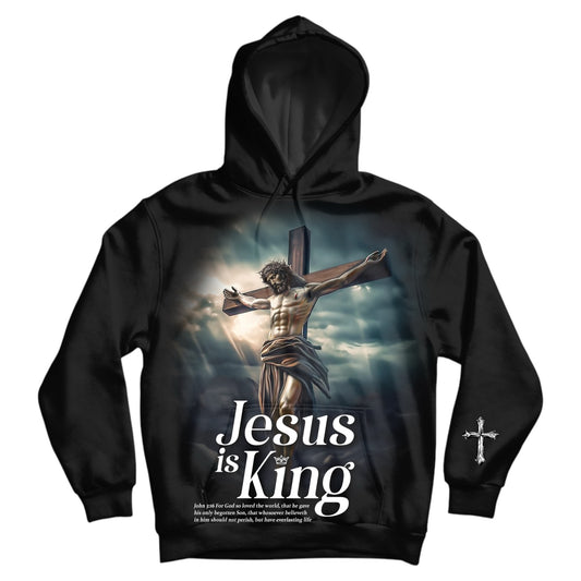 Jesus Is King Tribute Hoodie: Front/Back (Black)***LIMITED