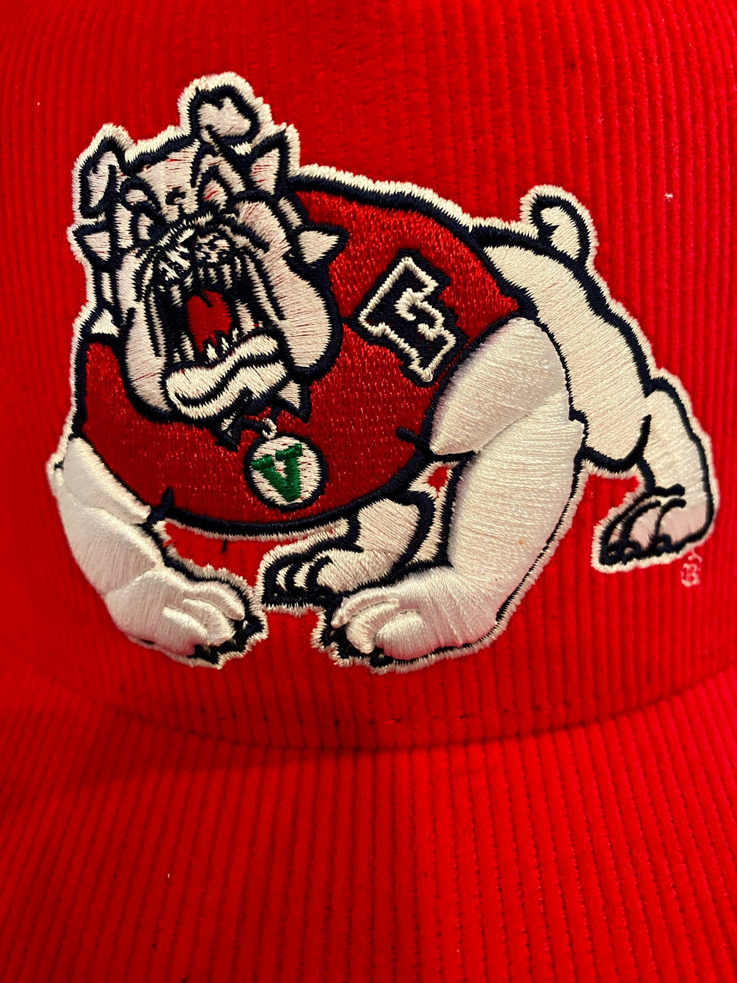 Fresno State Bulldogs Snapback Hat (Red Corduroy) ***Limited Edition