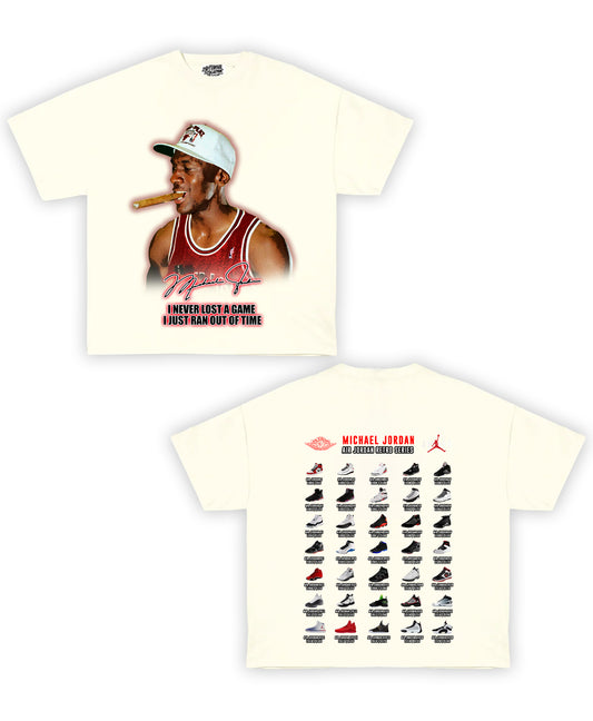 Air Jordan's Tribute Vintage Shirt: Front/Back (Cream)