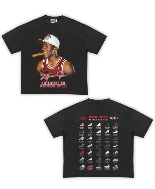 Air Jordan's Tribute Vintage Shirt: Front/Back (Vintage Black)