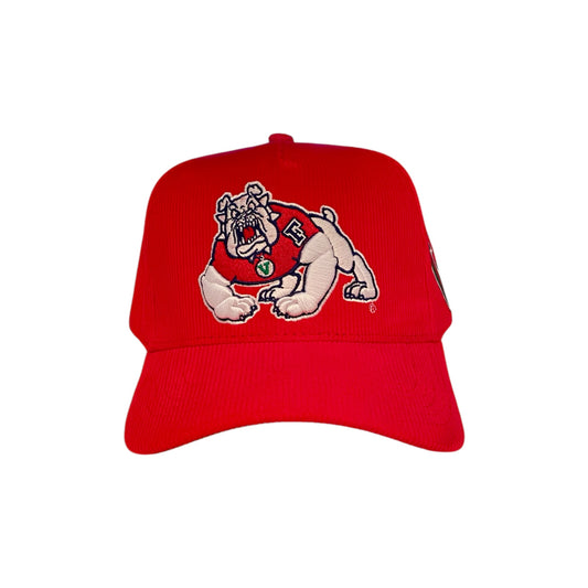 Fresno State Bulldogs Snapback Hat (Red Corduroy) ***Limited Edition